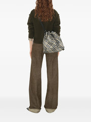 medium Check bucket bag
