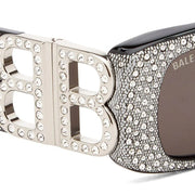 Balenciaga Women's Eyewear BB0096S Sunglasses in Black/Silver