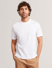 Ted Baker Heminwy Jacquard Textured Grid Cotton Tshirt