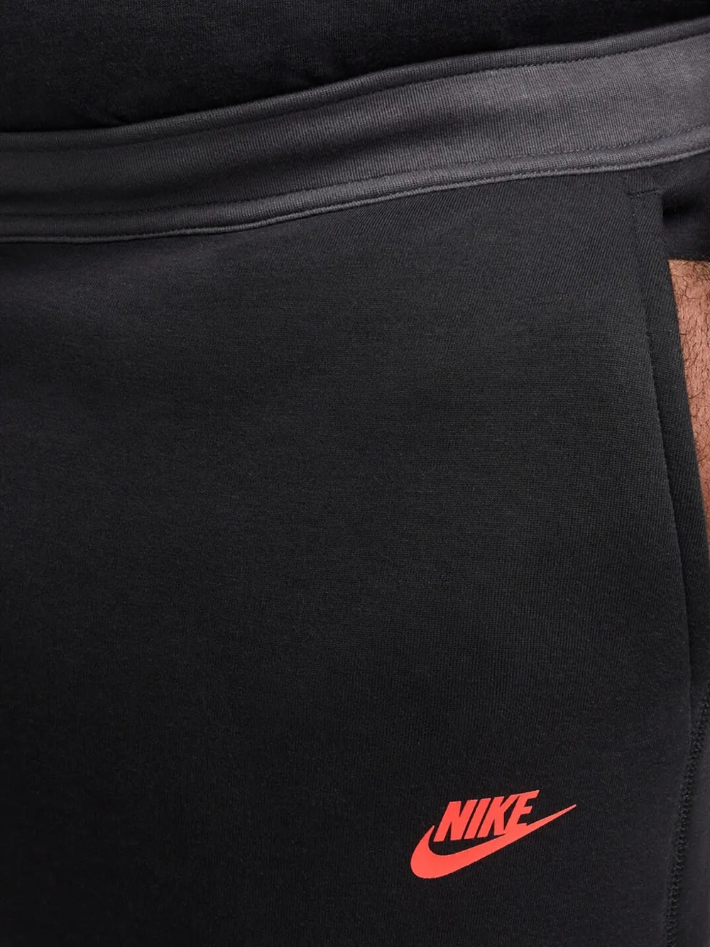 Tech Fleece Black/Dark Smoke Grey/Light Crimson track trousers