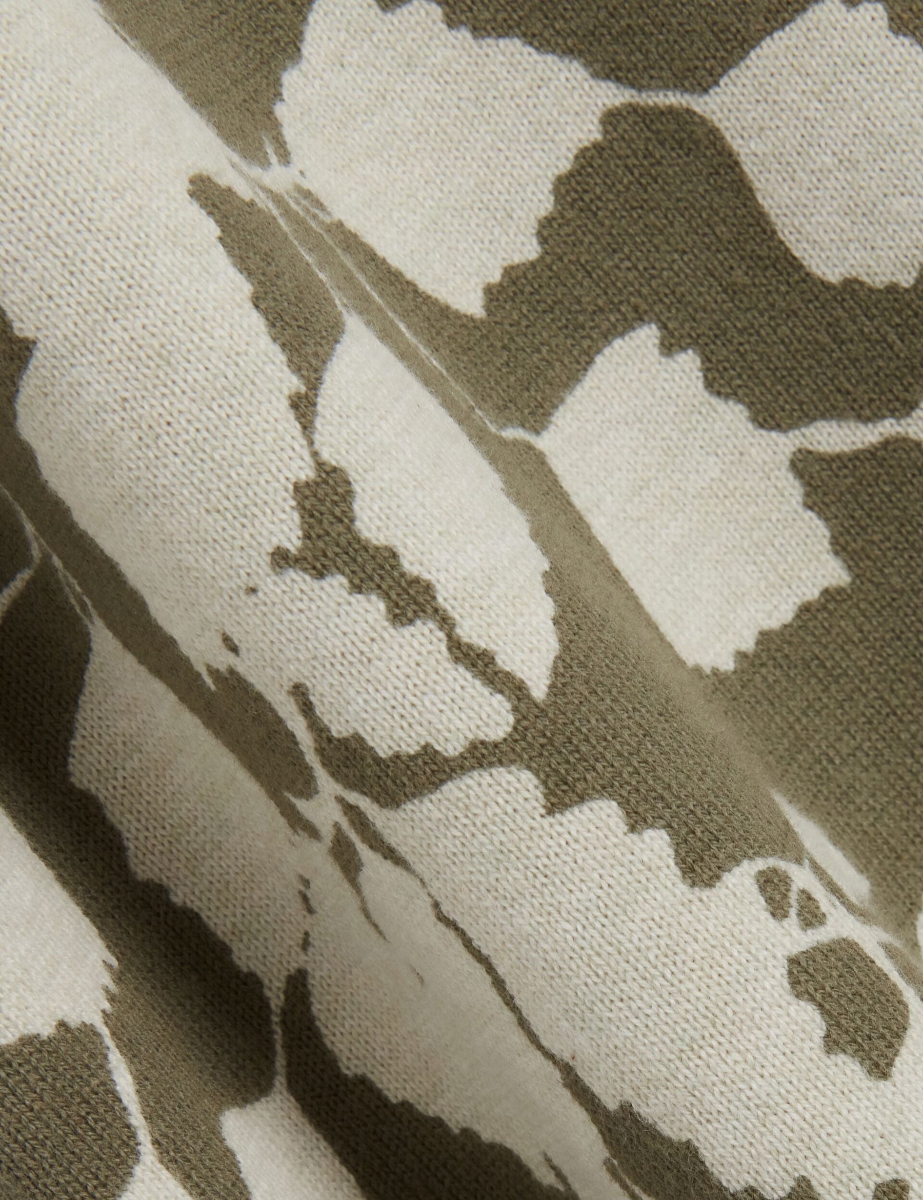Ted Baker Alddat Foliage Print Cotton Fine Knit Tshirt