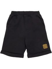 embroidered-logo shorts
