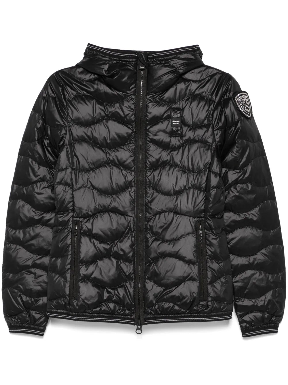logo-patch puffer jacket