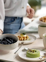 Crafted Cotton porcelain breakfast set (set of six)