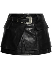 leather mini skirt