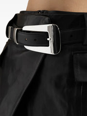 leather mini skirt