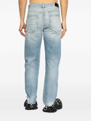distressed-effect jeans