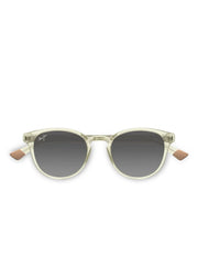 Hiehie patterned-frame round sunglasses