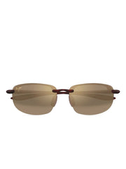 rimless oval-frame sunglasses