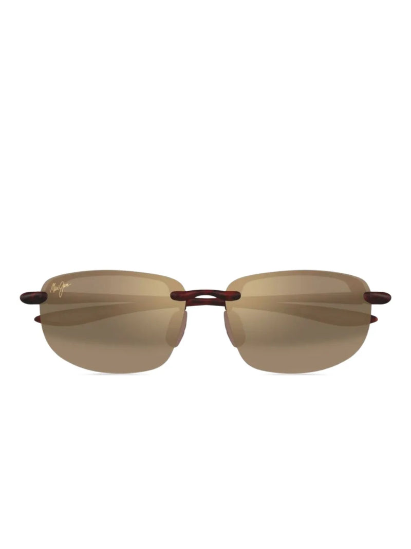 rimless oval-frame sunglasses