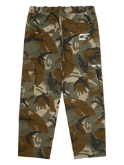 camouflage print trousers