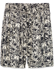 graphic-print Bermuda shorts