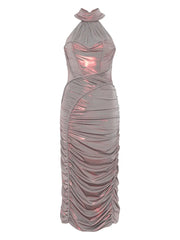 draped midi dress