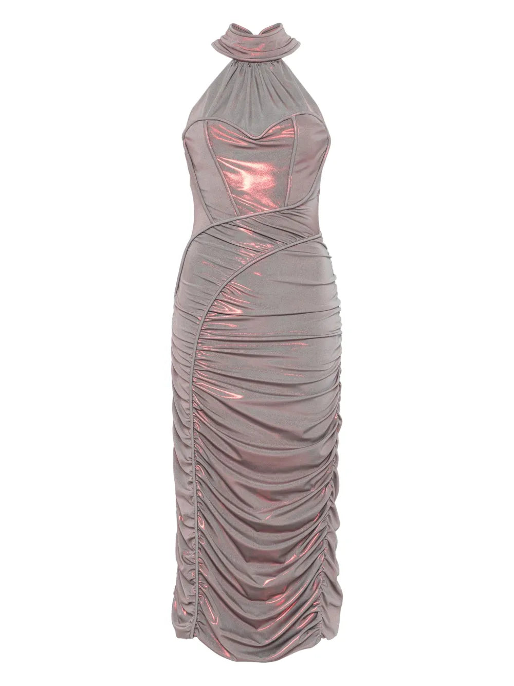 draped midi dress
