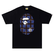 BAPE Logo Check Big Ape Head T-Shirt - Black