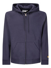 zip-up hooded jacket