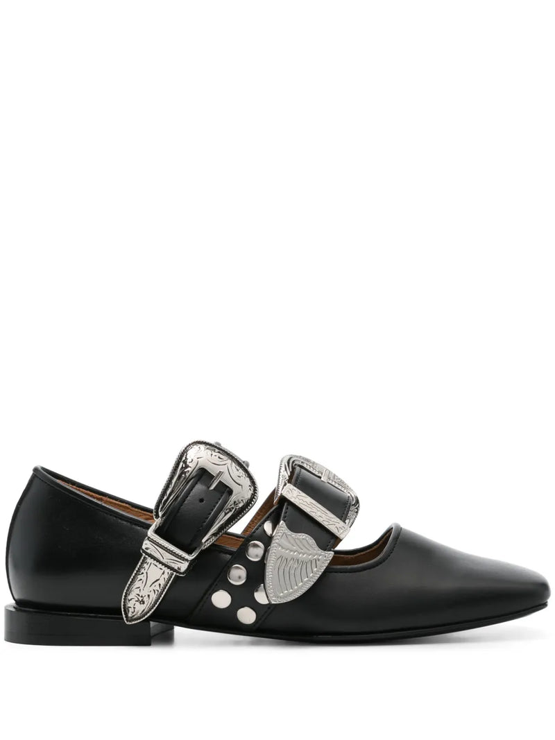 buckle-detail ballet flats