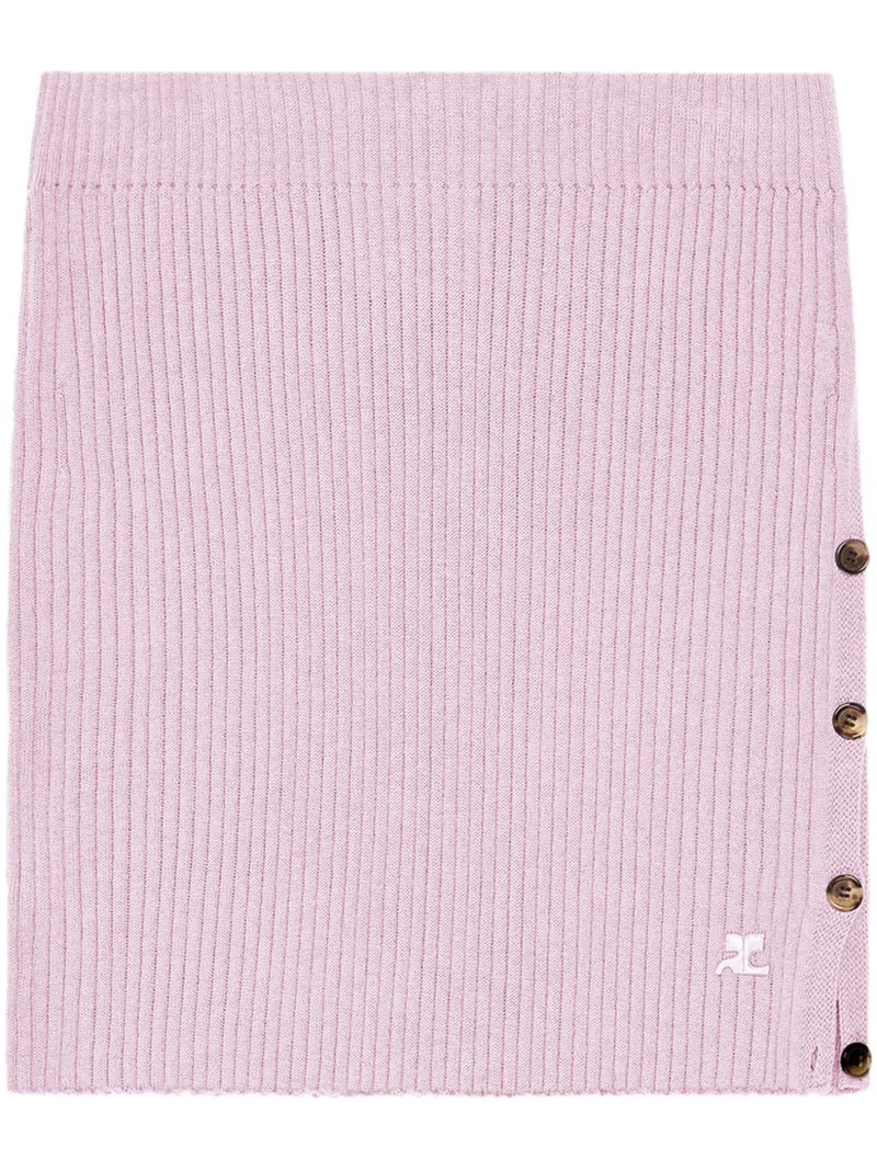ribbed mini skirt