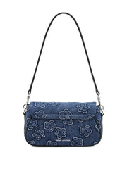 The Puffy Daisy Denim Clover shoulder bag