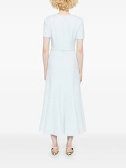 belted cady midi dress