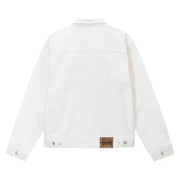 Stussy Overdyed Zip Work Jacket White