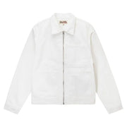 Stussy Overdyed Zip Work Jacket White