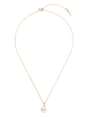 Pavé logo-charm necklace