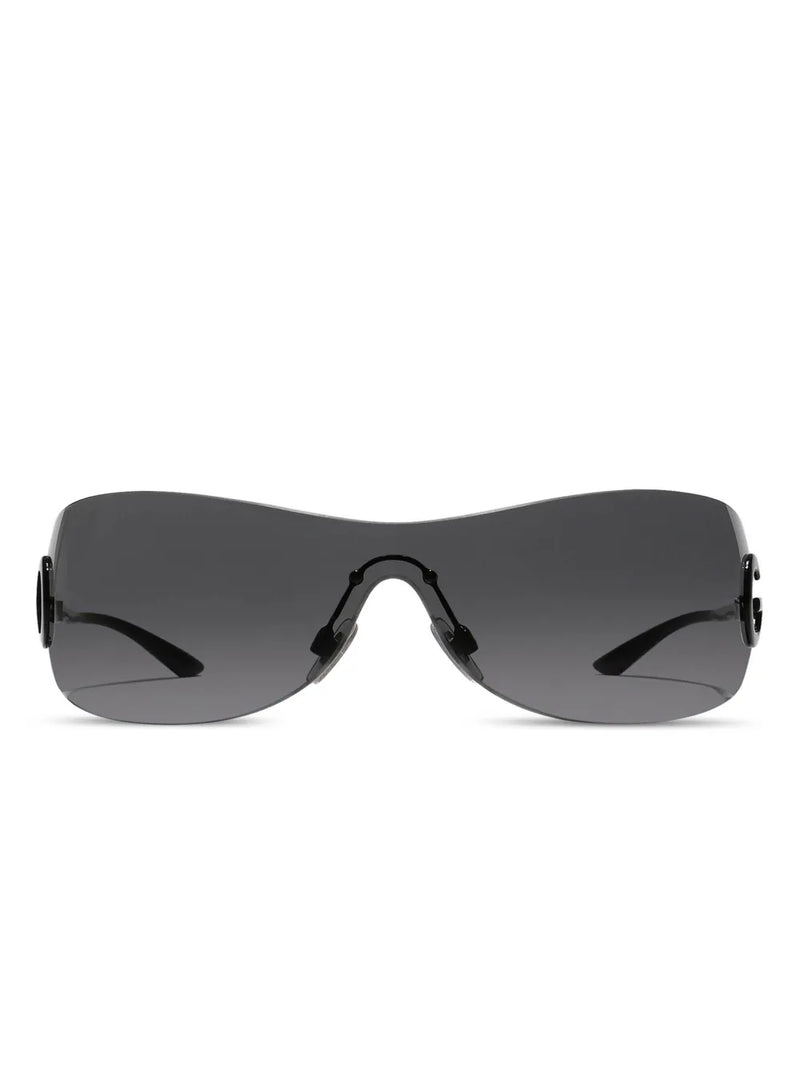 logo-detail wraparound sunglasses