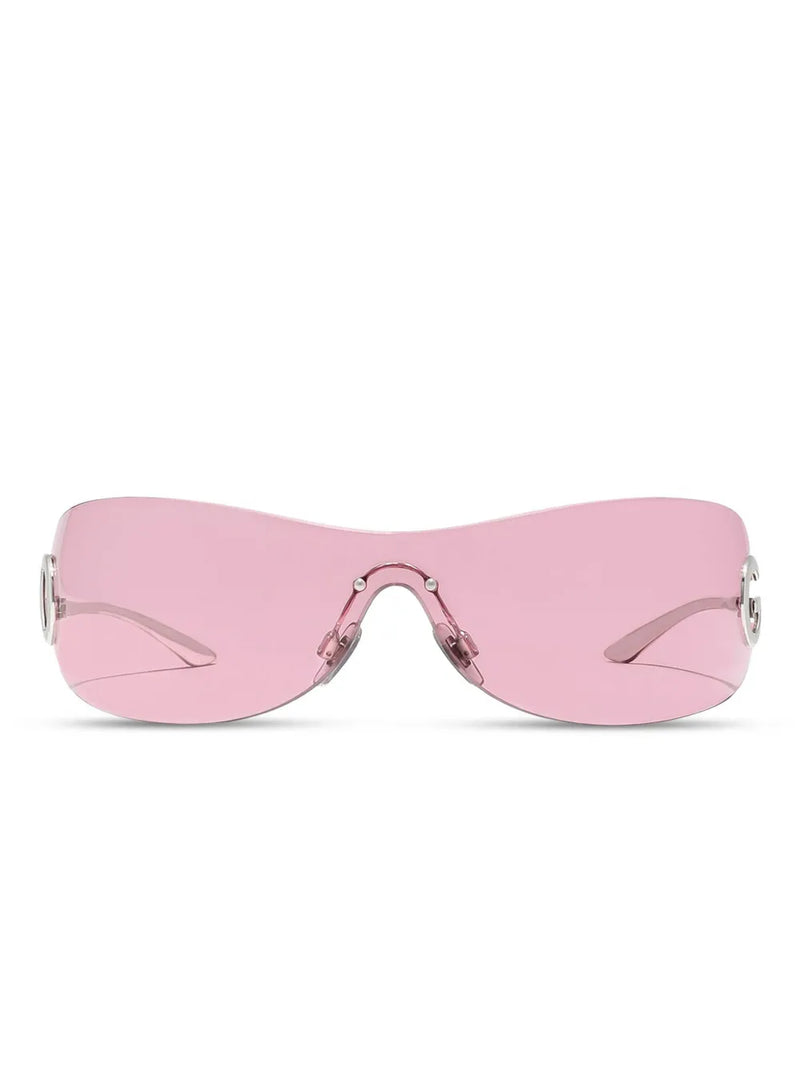 curved-frame sunglasses