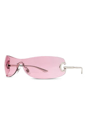 curved-frame sunglasses