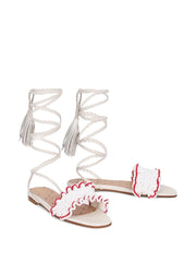 ruffled-strap sandals