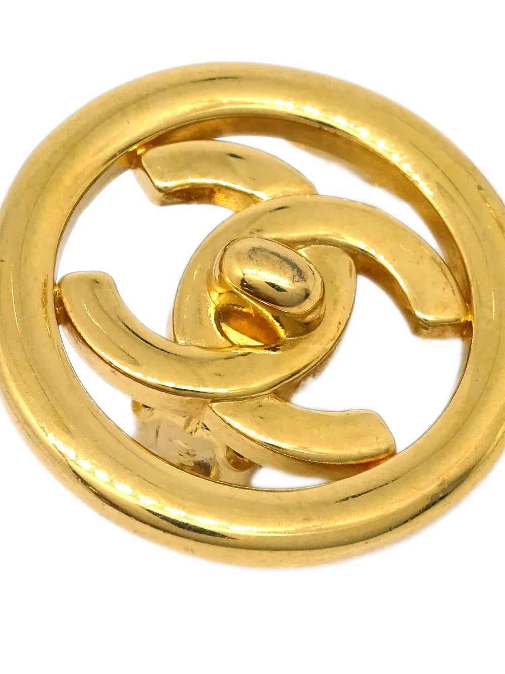 1997 CC turnlock clip-on earrings