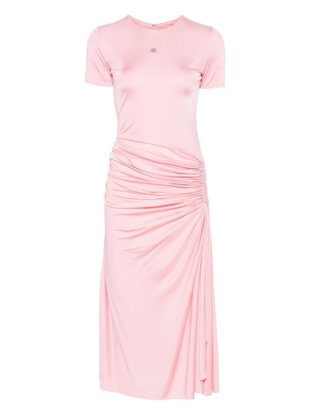draped midi dress