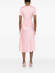draped midi dress