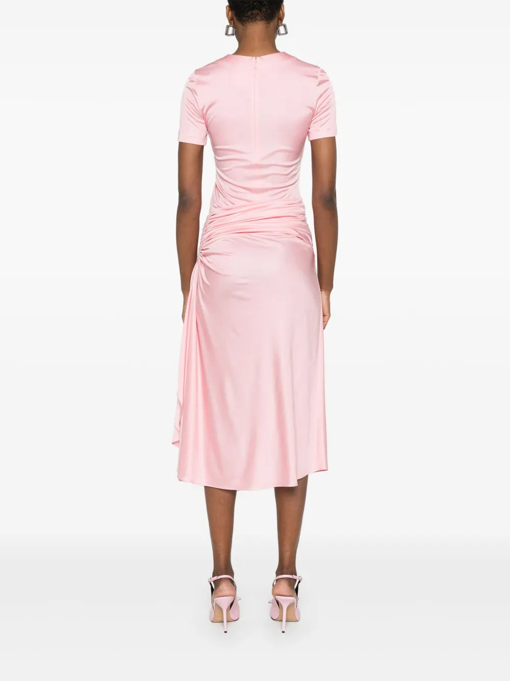 draped midi dress