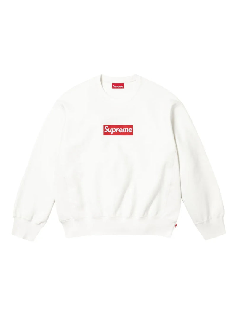 washed box logo SS 25 - White sweatshirt