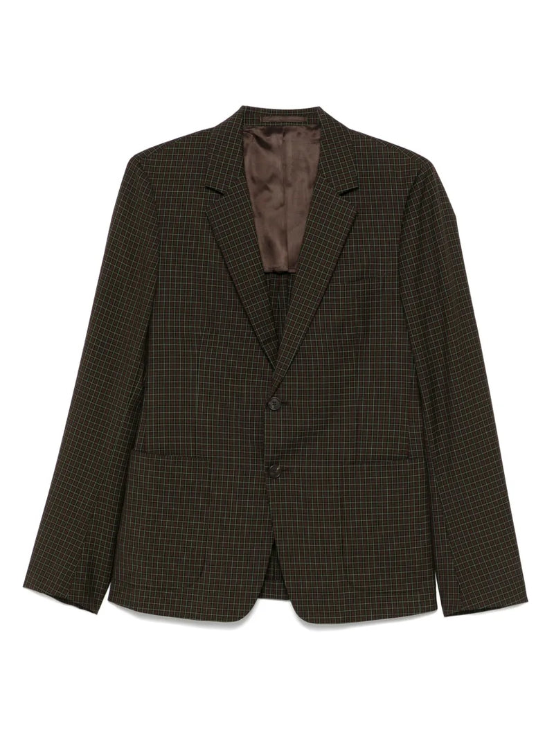 2010s check-pattern blazer