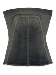 Bustier denim top