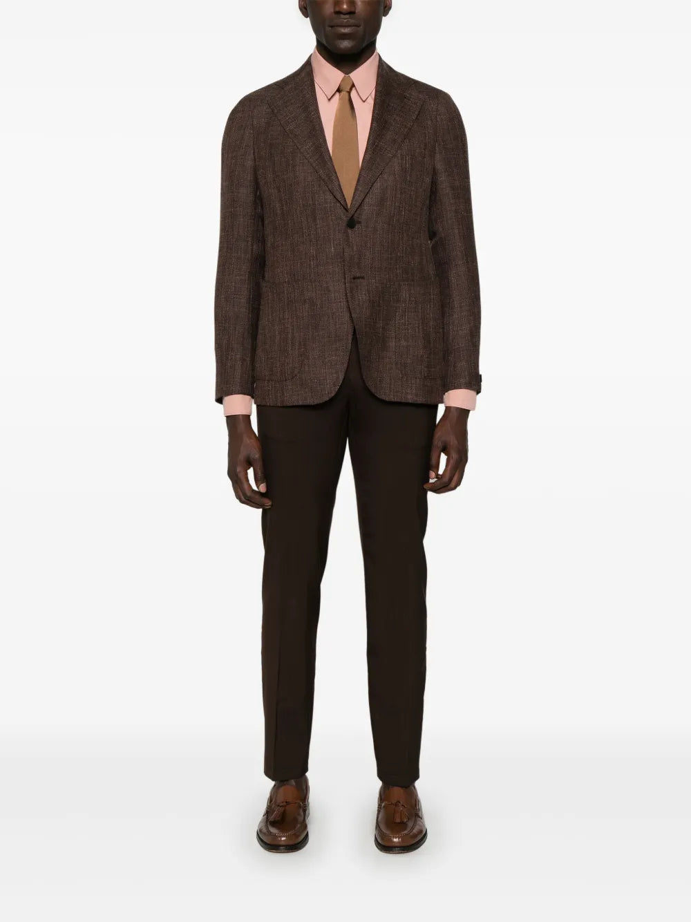 brooch-detail blazer