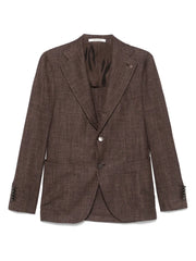 brooch-detail blazer