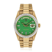 Rolex | Day-Date | 18038 | Yellow gold | 36mm mm | Yellow gold | Green | Automatic