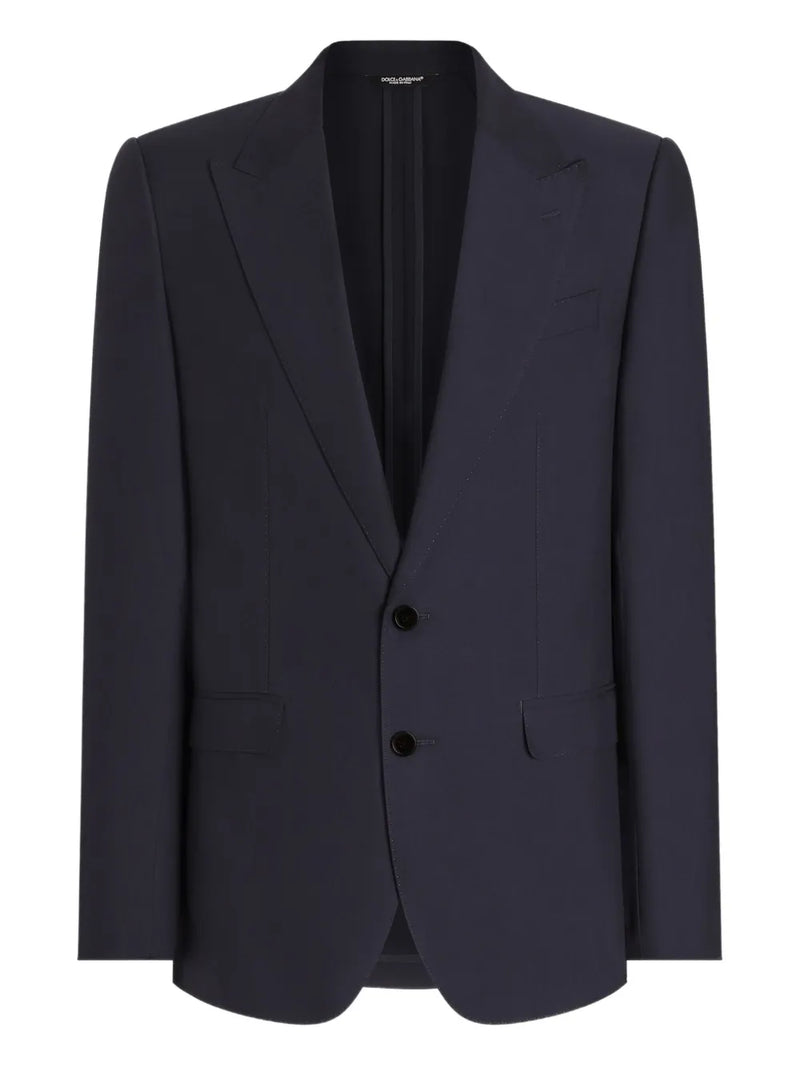 peak-lapel tailored blazer