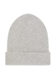 logo-patch ribbed beanie