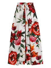 Floral Print Midi Skirt