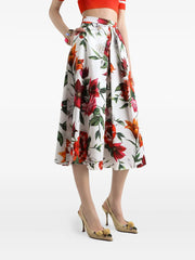 Floral Print Midi Skirt