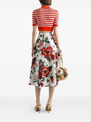 Floral Print Midi Skirt