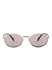 tinted oval-frame sunglasses