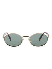 tinted oval-frame sunglasses
