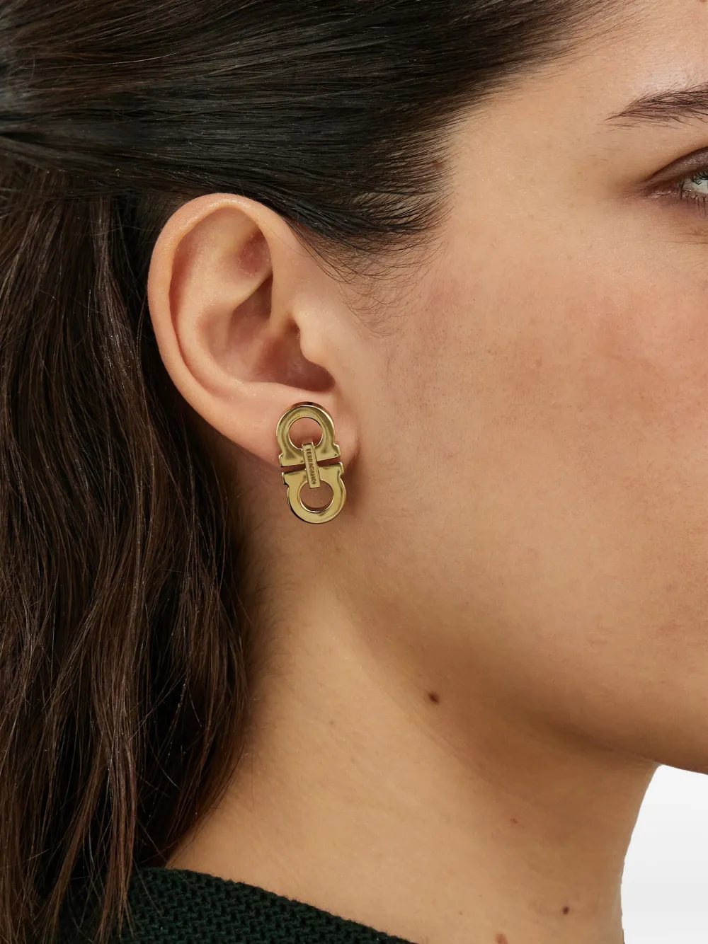 Double Gancini earrings