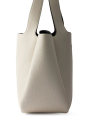 small leather tote bag